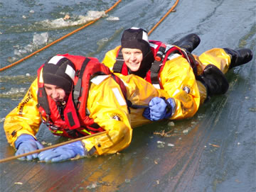 Patti sliding on ice